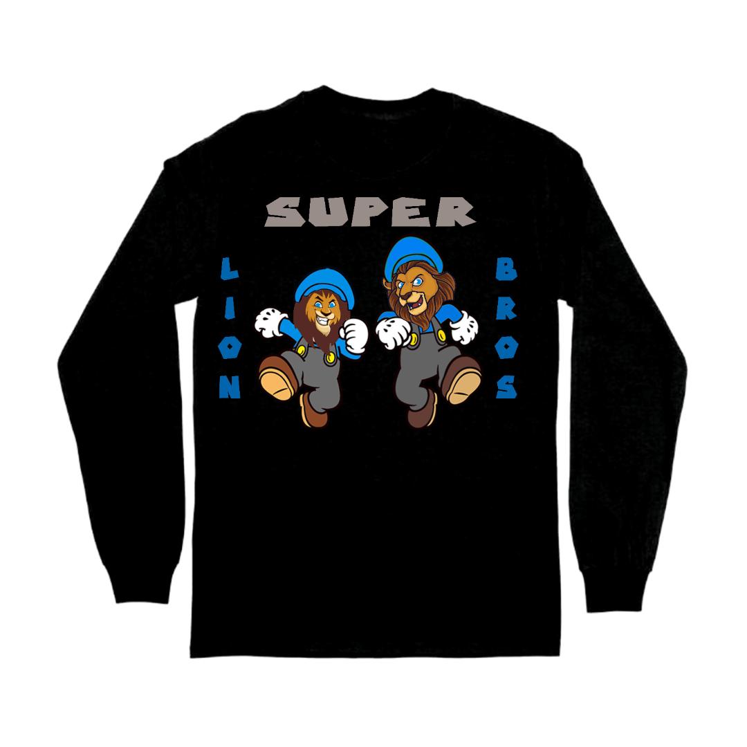 SUPER LION BROS BLACK LONG SLEEVE T-SHIRT VOL. 2