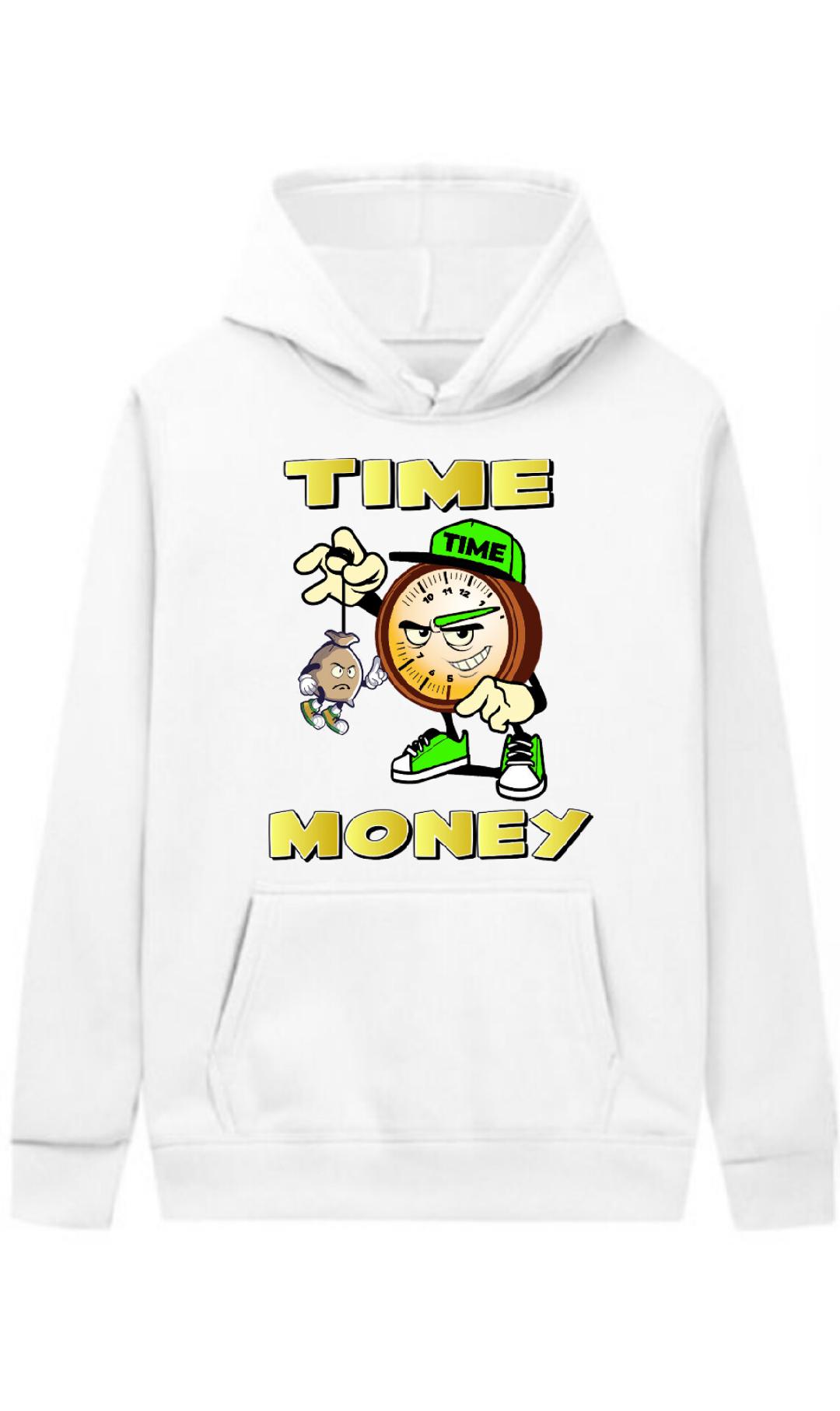 TIME IS MONEY WHITE HOODIE