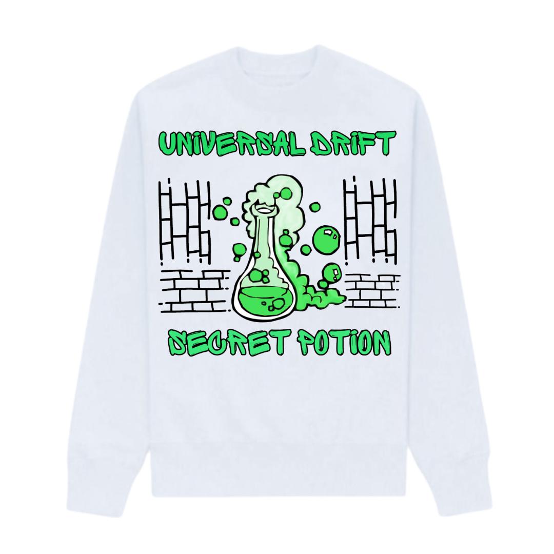 UNIVERSAL DRIFT SECRET POTION - WHITE SWEATSHIRT